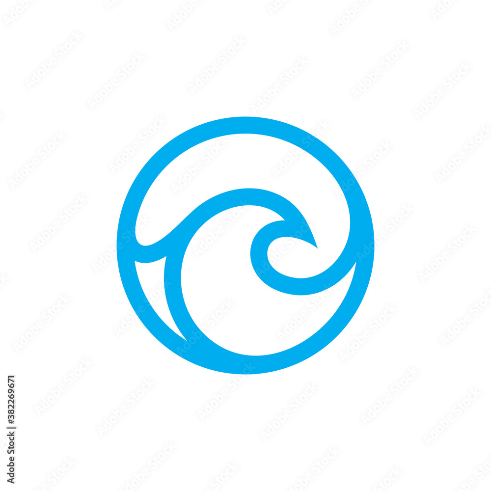 Simple and modern wave logo design vector Simple and modern wave logo design vector