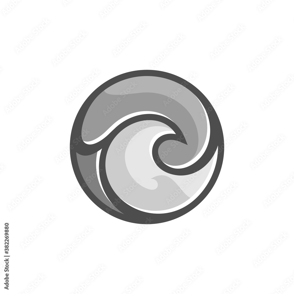 Modern wave logo design vector Modern wave logo design vector