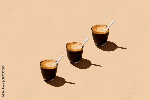 three cups of coffee