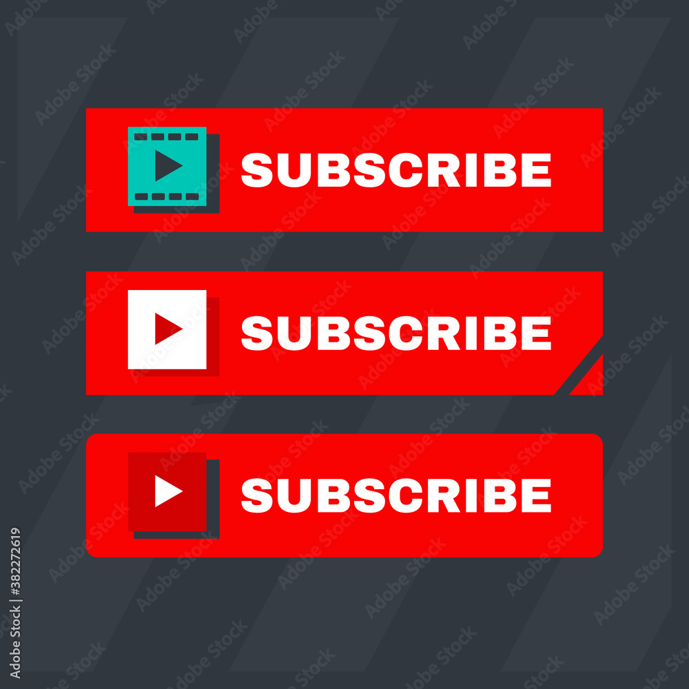 vector illustration of green subscribe button Stock Vector | Adobe Stock