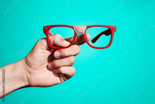 fixed red eyeglasses