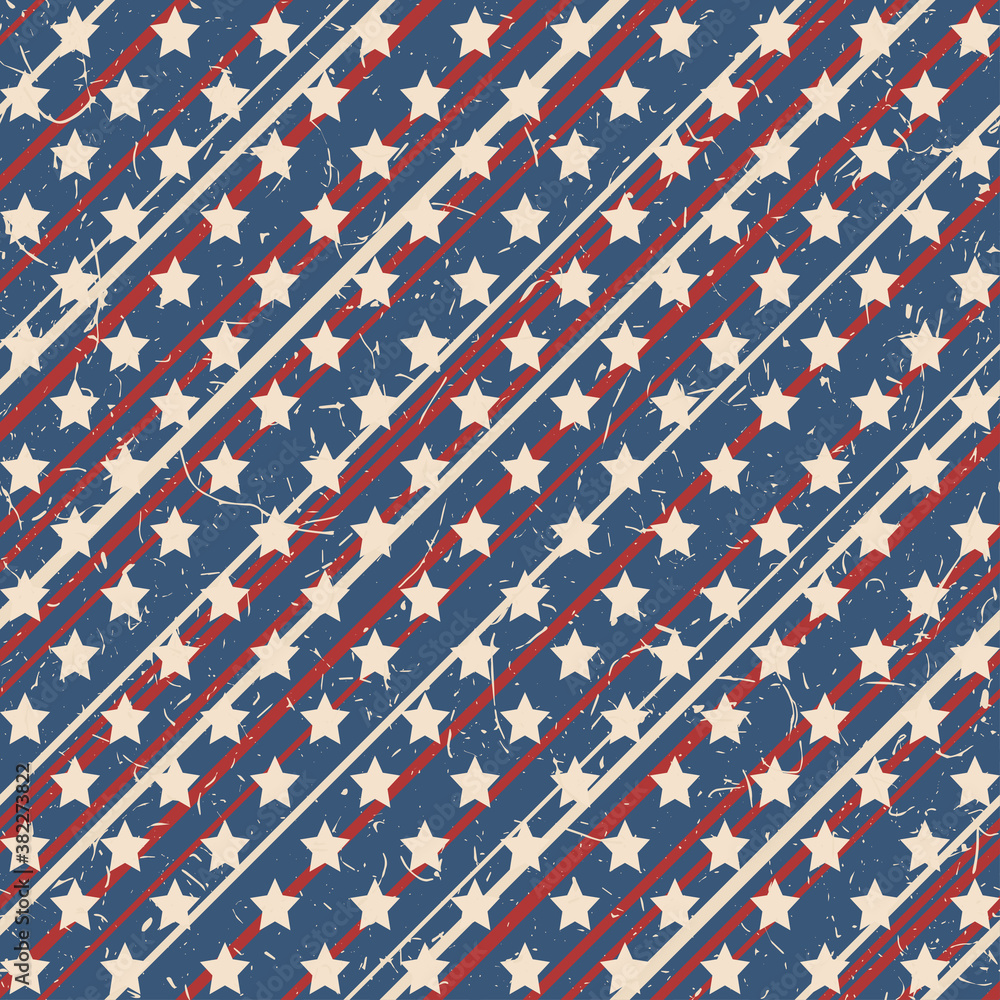 Fototapeta premium American stars and stripes pattern