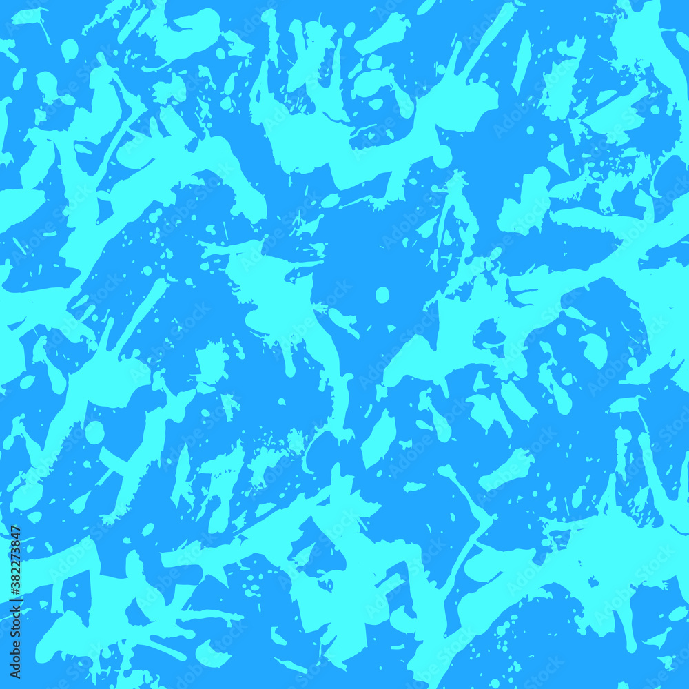 Funky abstract color paint splashes seamless pattern