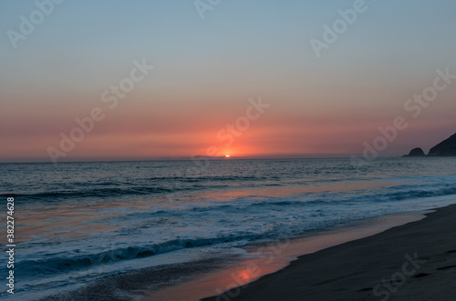 Beautiful Point Mugu sunset enhanced by the recent wild fires  Southern California