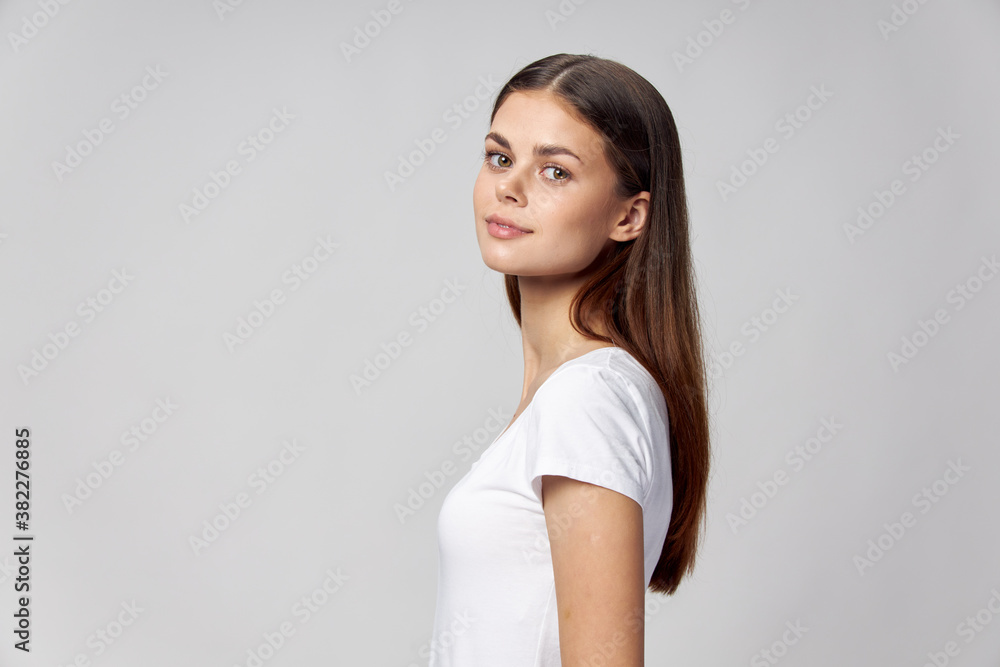 Woman in See through White Shirt Looking at Camera Stock Photo - Image of  person, close: 49270714