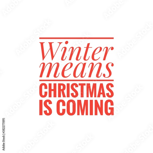 Christmas quote word illustration  winter holidays lettering  stay at home