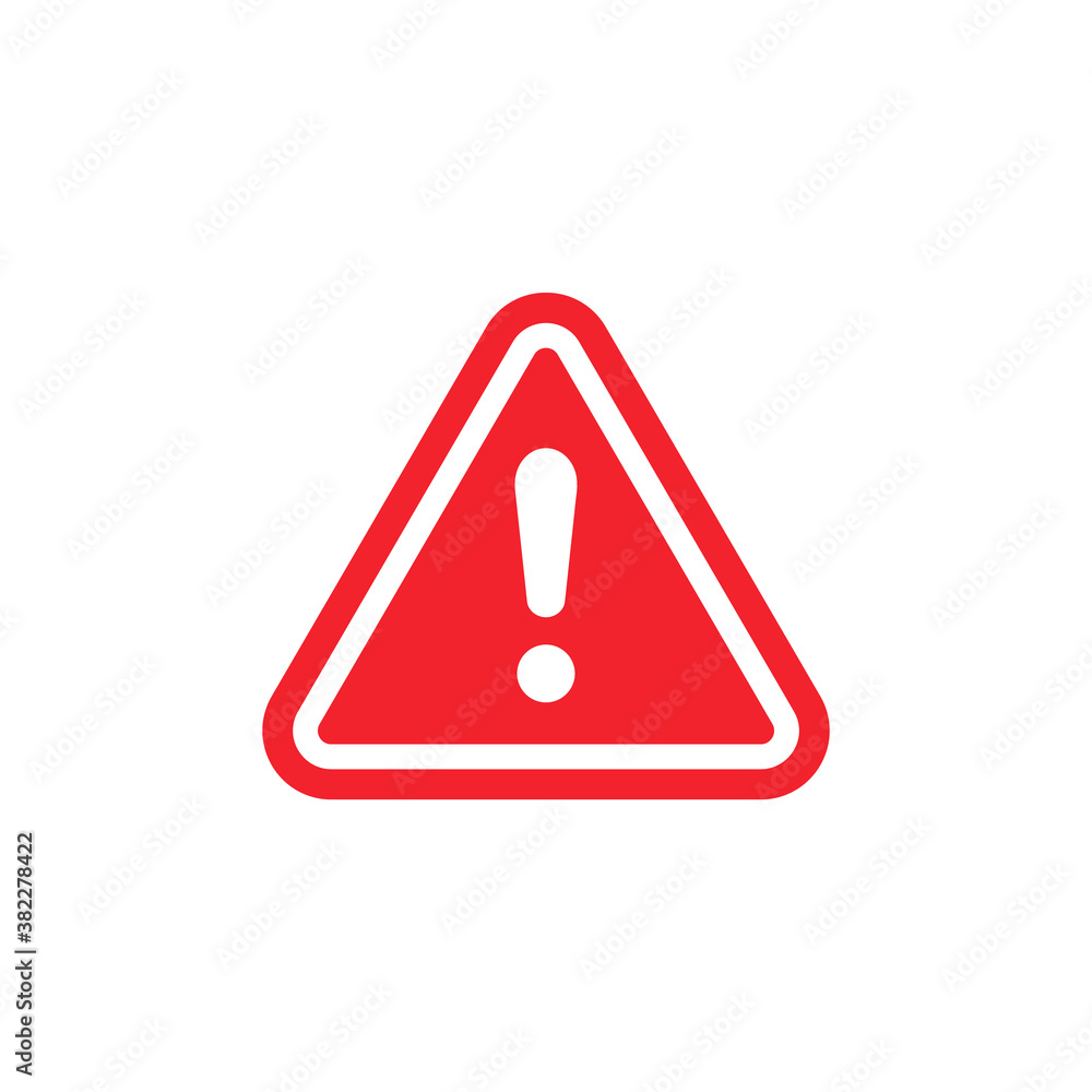 Exclamation mark icon. Danger warning icon. Risk sign. Information sign. Exclamation icon. Danger alarm sign. Danger warning - vector icon. Error message. Alert sign. Alarm sign. Exclamation mark icon. Danger warning icon. Risk sign. Information sign. Exclamation icon. Danger alarm sign. Danger warning - vector icon. Error message. Alert sign. Alarm sign.