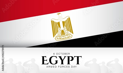 Egypt Armed Forces Day Background. Vector Illustration.