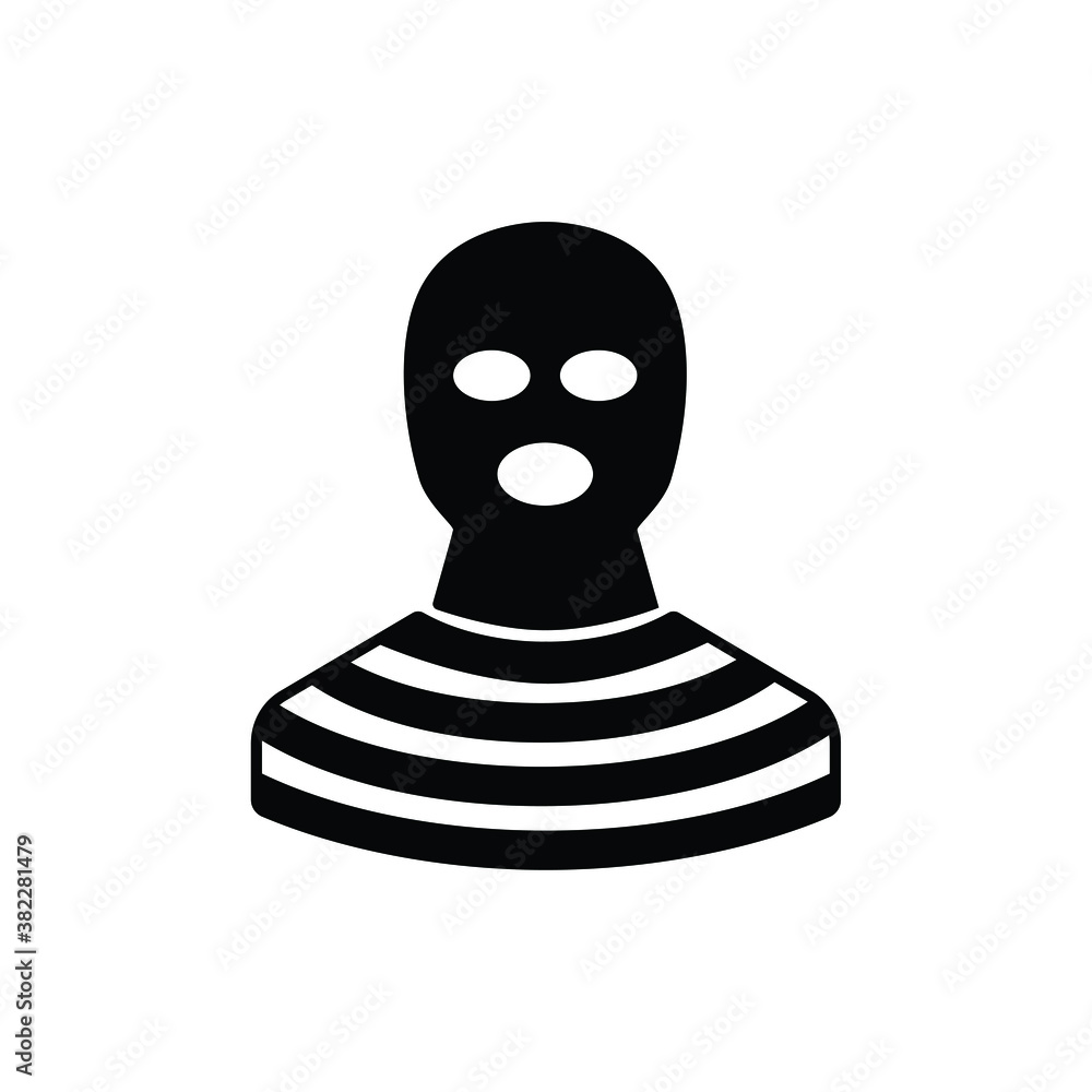 Criminal icon vector isolated on white, logo sign and symbol.