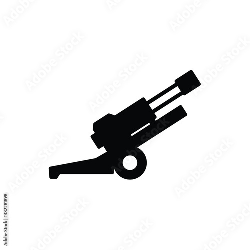 Cannon icon vector isolated on white, logo sign and symbol.