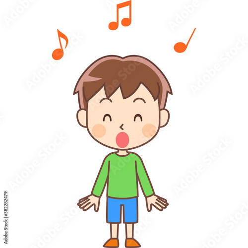 歌を歌う男の子