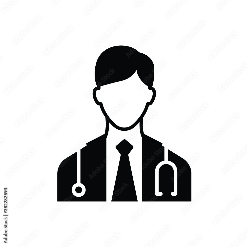 Doctor icon vector isolated on white, logo sign and symbol. Doctor icon vector isolated on white, logo sign and symbol.