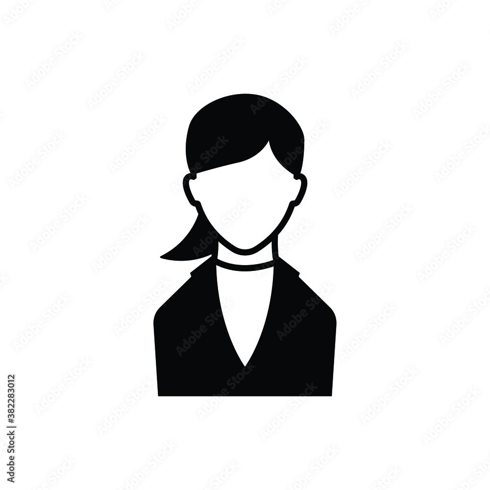 Woman icon vector isolated on white, logo sign and symbol.