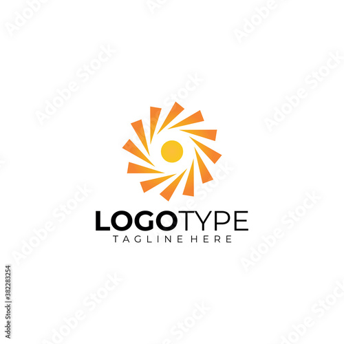 sun logo icon vector isolated