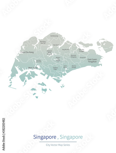Singapore Map. a major city in the Singapore.