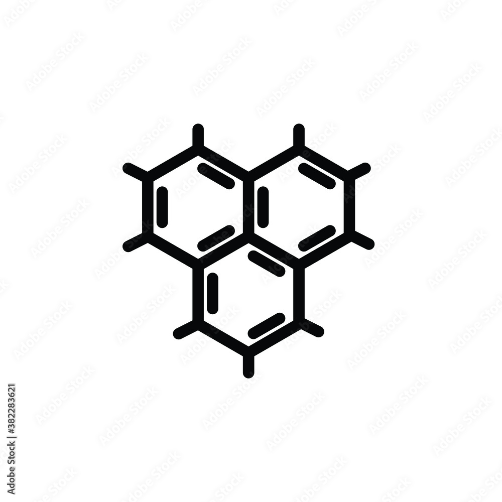Fototapeta premium Molecules icon vector isolated on white, logo sign and symbol.