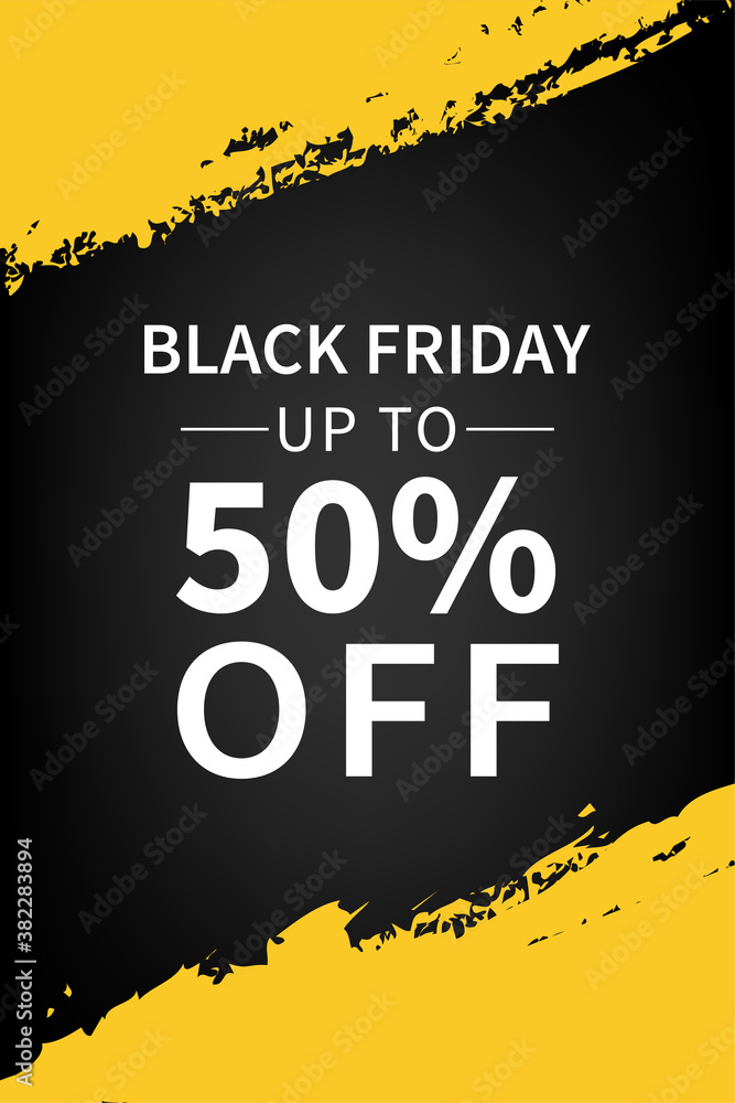 Naklejka premium Black Friday sale, banner for social promotion post templates,social media promotion post.