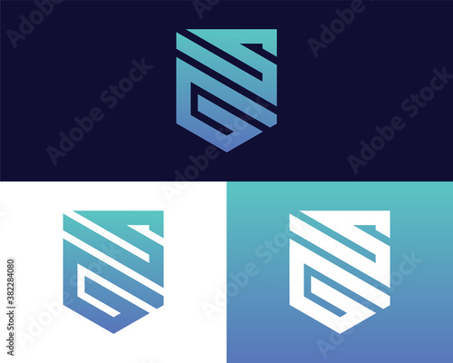 Letter S G logo design. creative minimal monochrome monogram symbol. Universal elegant vector emblem. Premium business logotype. Graphic alphabet symbol for corporate identity