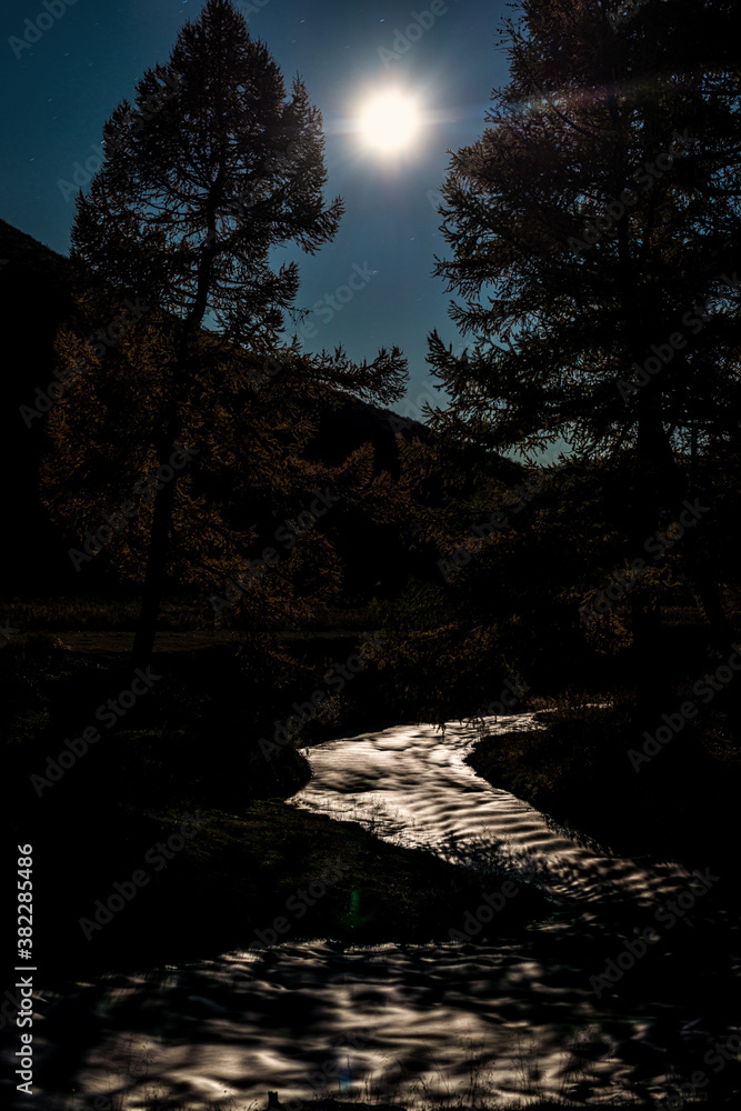 Fototapeta premium picturesque view of river flowing in mountains