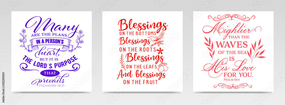 Christian quotes letter typography set illustration. Christian quotes letter typography set illustration.