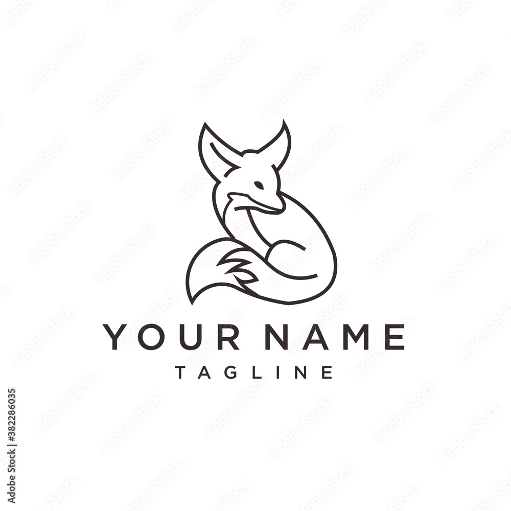 Creative Fox. wolf Logo Symbol Vector Design Illustration. Fox logo design mascot.