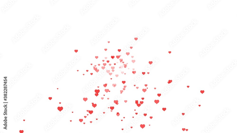 Hearts flying and flying in the air Hearts flying and flying in the air