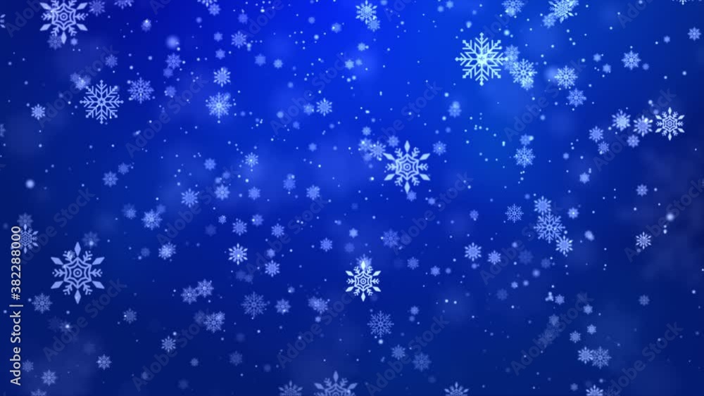 Blue snowflakes flying in the air. Snow flakes, snow loop background. Winter falling snow, snowflake. Holiday for Merry Christmas Holiday, Happy New Year Festivel, birthday, Party, Invitation, Wishes Blue snowflakes flying in the air. Snow flakes, snow loop background. Winter falling snow, snowflake. Holiday for Merry Christmas Holiday, Happy New Year Festivel, birthday, Party, Invitation, Wishes