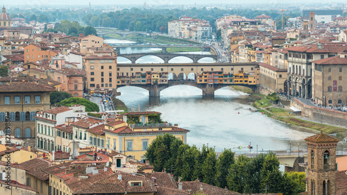 The ponte vecchio in Florence in Italy