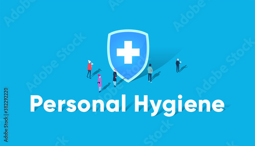 Personal Hygiene concept to prevent the spreading virus