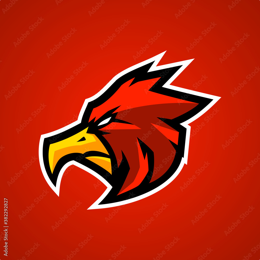 Fototapeta Red Eagle Esports Logo