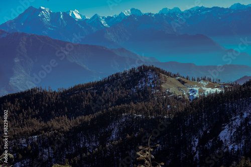 landscape in winter kalinchowk nepal