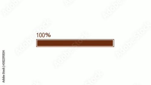 New orange dark waiting loading bar on white background,waing load photo