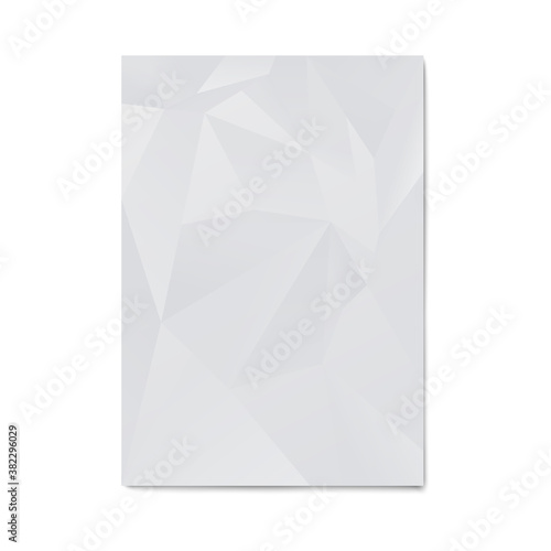 Poster template with effect of wrinkles realistic vector illustration isolated.