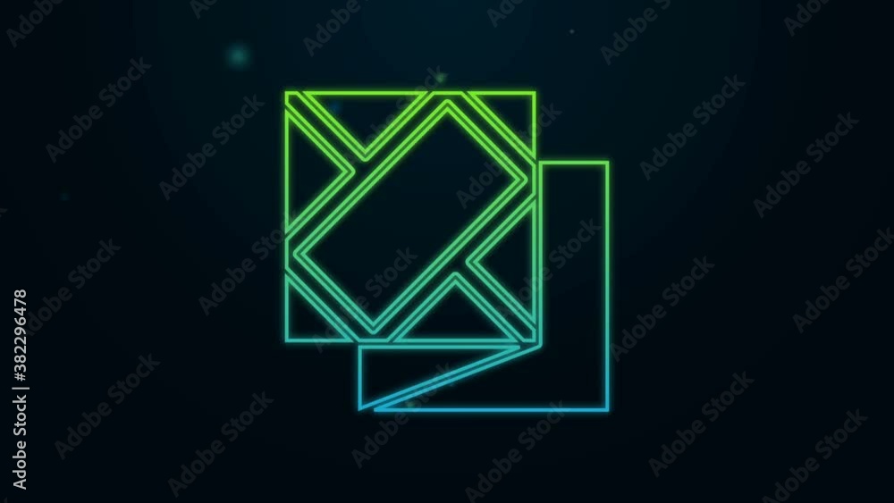 Glowing neon line Folded map icon isolated on black background. 4K Video motion graphic animation Glowing neon line Folded map icon isolated on black background. 4K Video motion graphic animation