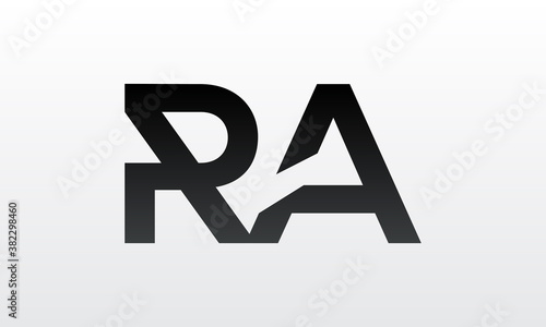 Initial ra letter logo with creative modern business typography vector template. Creative letter ra logo design.