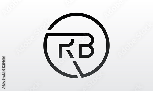 Initial rb letter logo with creative modern business typography vector template. Creative letter rb logo design. photo