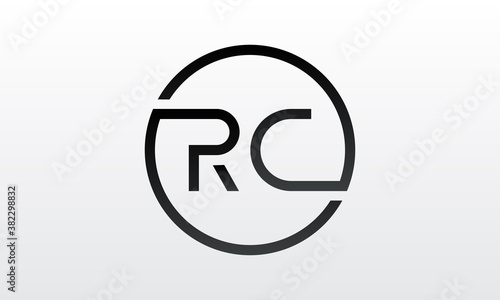 Initial rc letter logo with creative modern business typography vector template. Creative letter rc logo design.
