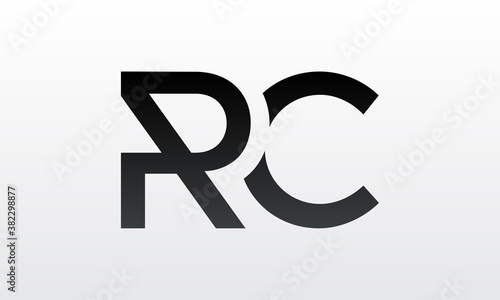 Initial rc letter logo with creative modern business typography vector template. Creative letter rc logo design.