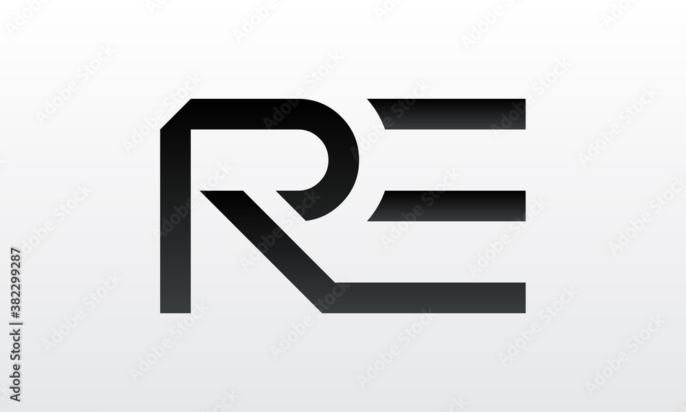Initial re letter logo with creative modern business typography vector template. Creative letter re logo design. Initial re letter logo with creative modern business typography vector template. Creative letter re logo design.