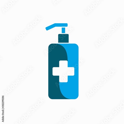 sanitation icon with medical symbol