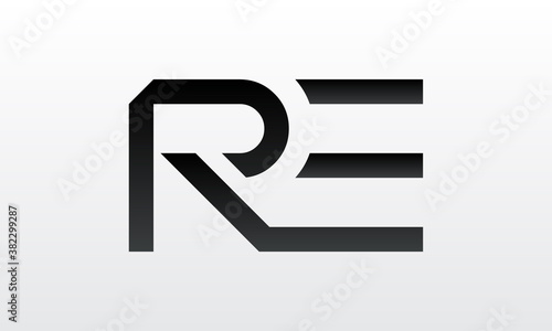Initial re letter logo with creative modern business typography vector template. Creative letter re logo design.