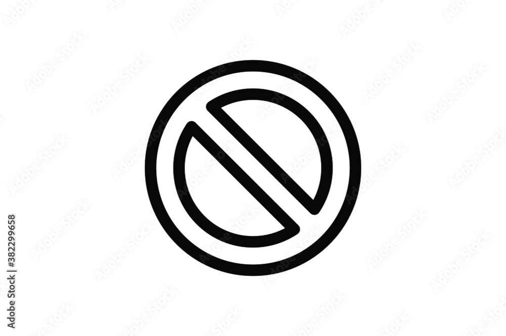 Rescue Outline Icon - Forbidden Sign Rescue Outline Icon - Forbidden Sign
