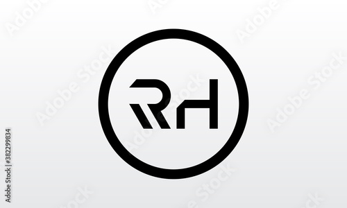 Initial rh letter logo with creative modern business typography vector template. Creative letter rh logo design.