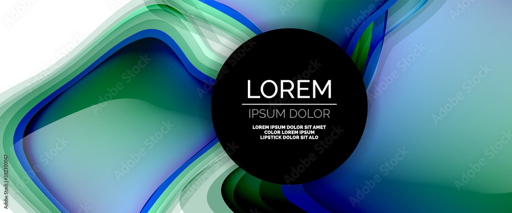 Circles and bubbles abstract background. Fluid liquid round shapes for web banner, app or poster Circles and bubbles abstract background. Fluid liquid round shapes for web banner, app or poster