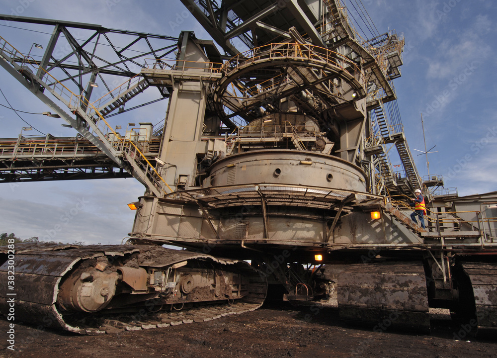 Dredger used in Opencut mining of brown coal -Latrobe Valley Victoria Australia Dredger used in Opencut mining of brown coal -Latrobe Valley Victoria Australia