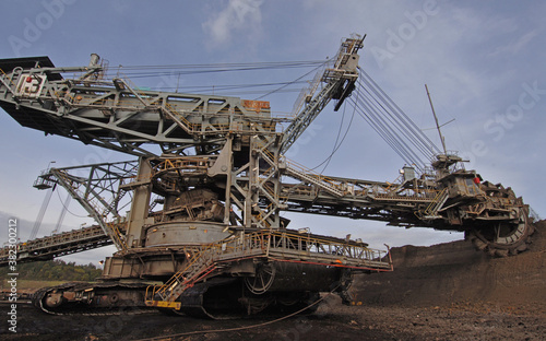 Dredge used in Opencut mining of brown coal -Latrobe Valley Victoria Australia