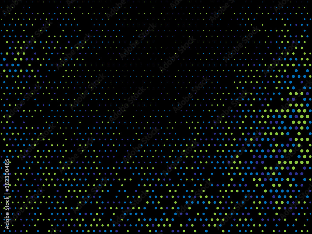 Abstract colorful halftone design dark background