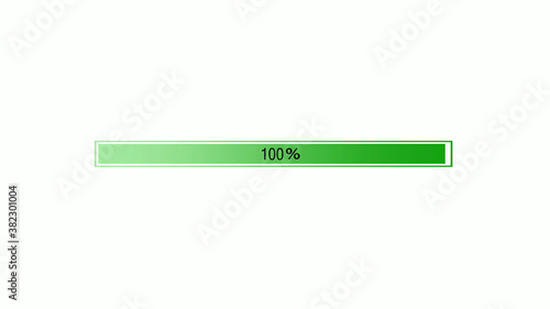 New green gradient waiting loading bar icon on white background