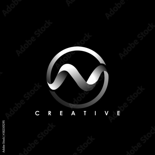 circle 3d n letter logo vector fully editable and re sizable suitable for which letter is beginning with letter n
