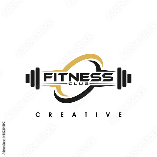 Fitness Gym logo design vector